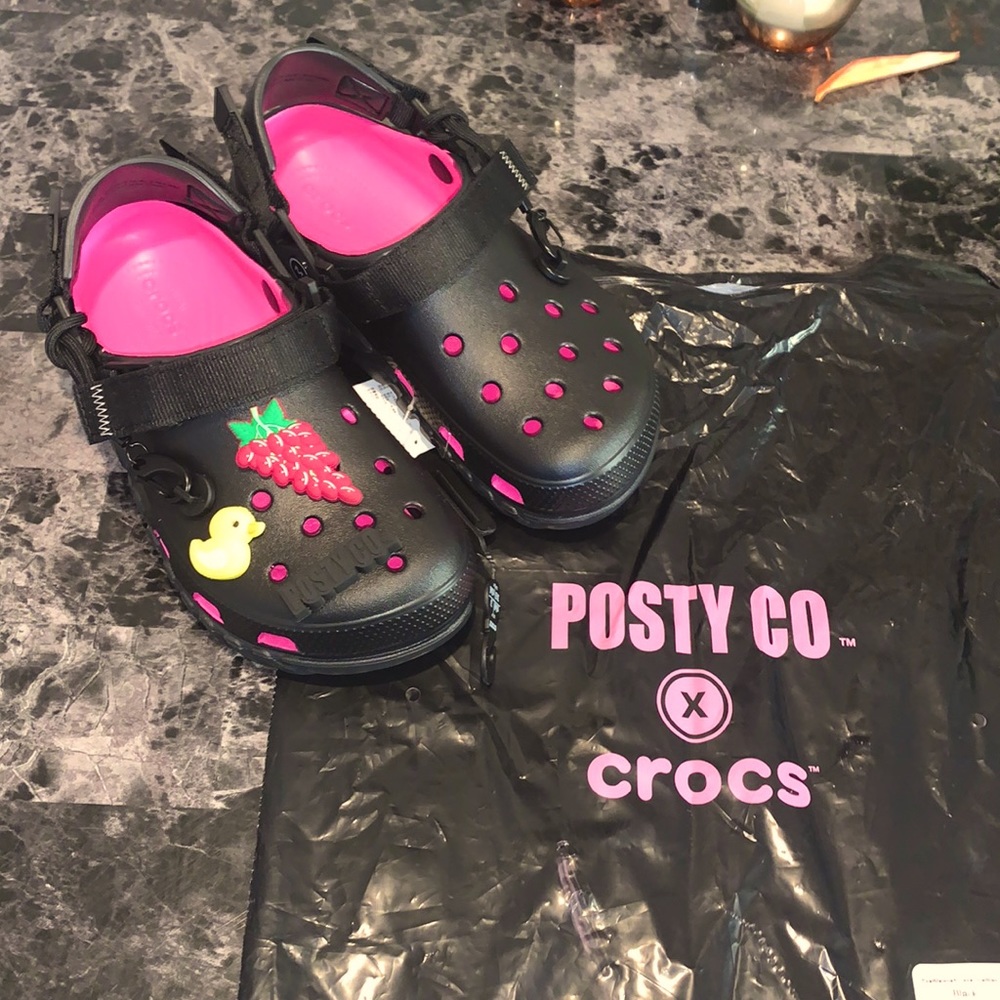 Brand new limited edition Post Malone Crocs! Never worn and comes with 3 Jibbitz